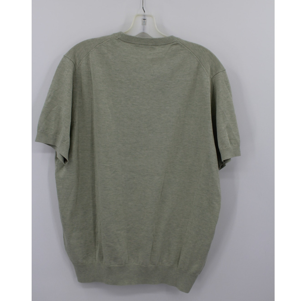 Suitsupply Cotton Silk Knit Shirt Size XL Gren Gray Short Sleeves - Picture 2 of 8